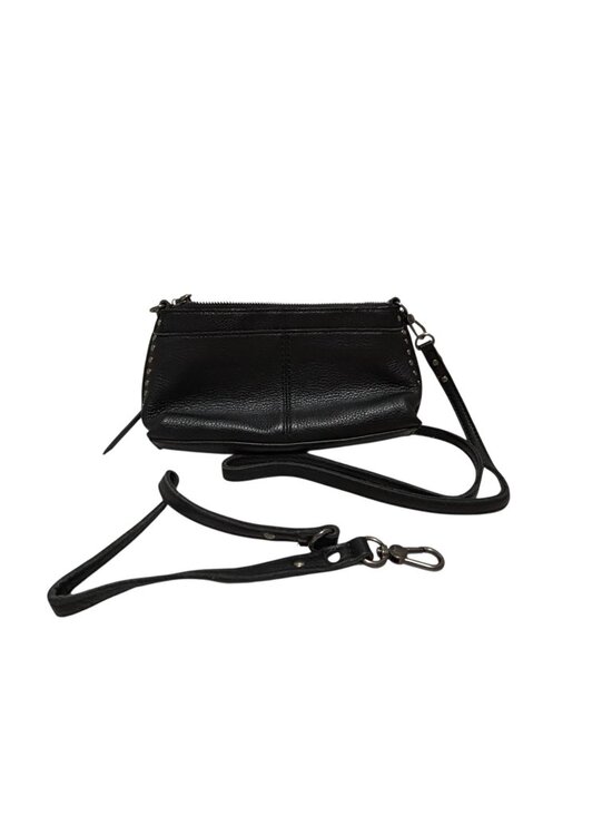 The Sak Handbags - The Sak Black Leather Crossbody Bag Purse Studded Adjustable Removable Strap